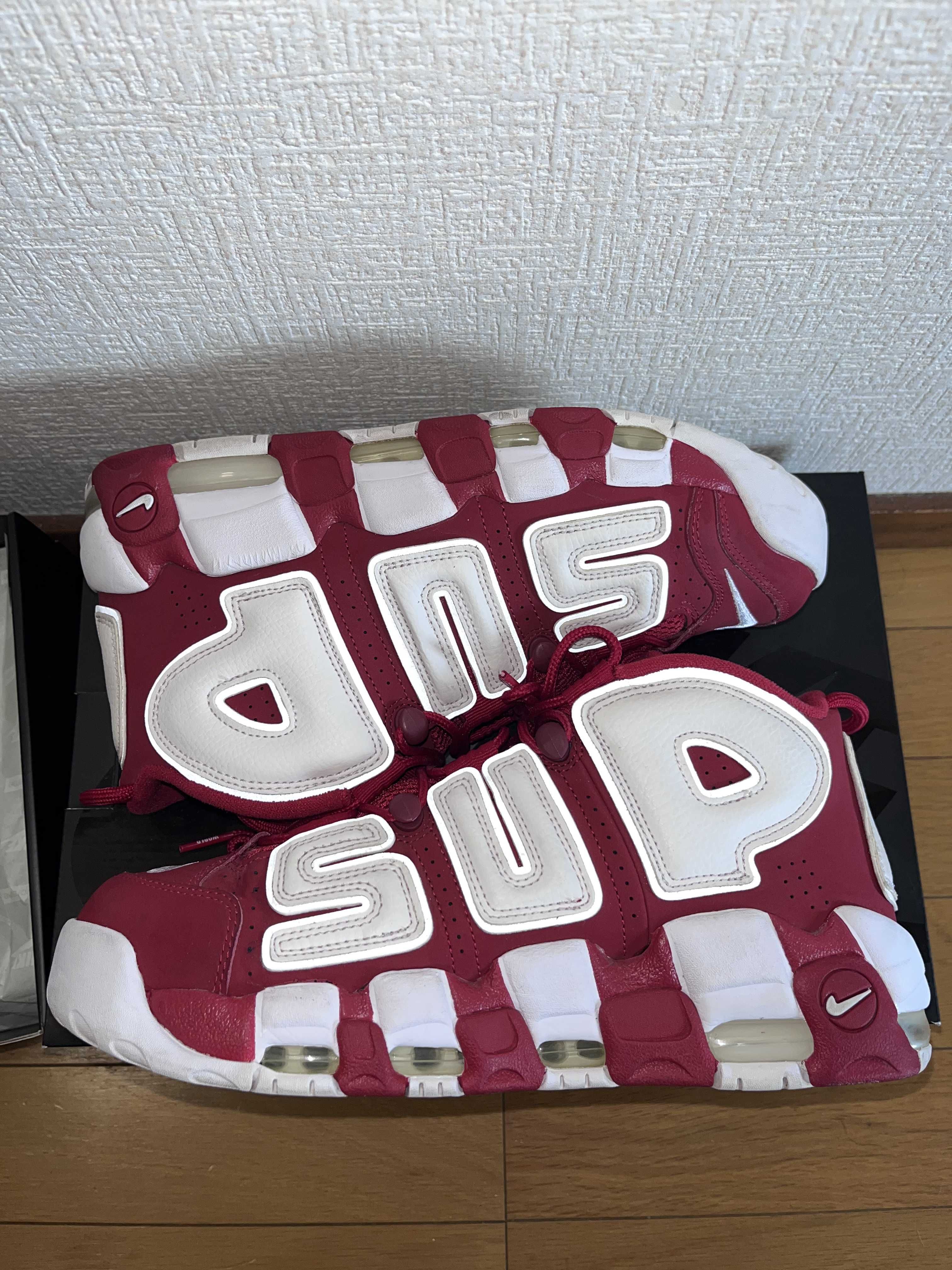 Supreme × Nike Air More Uptempo "White/Red"