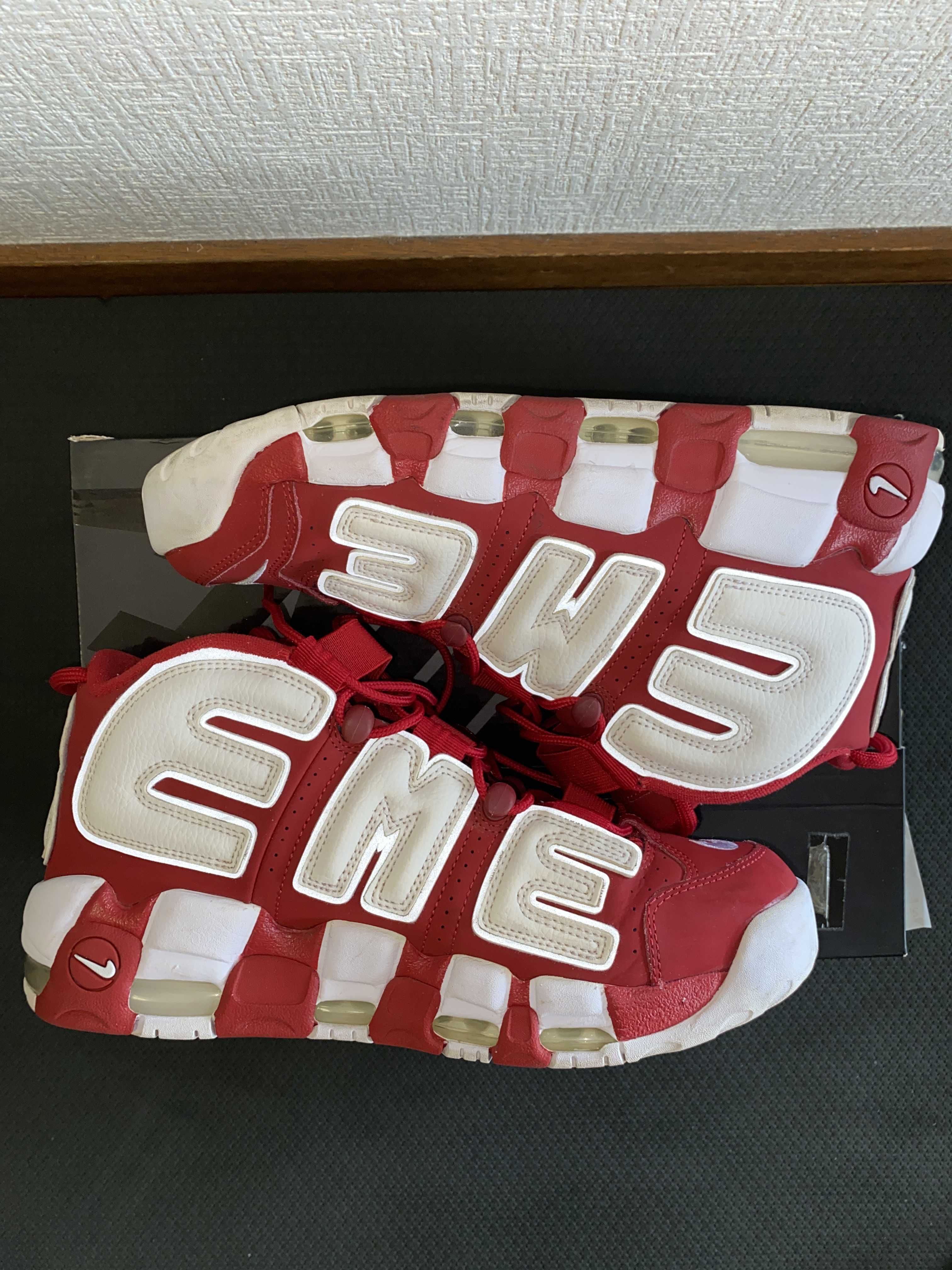Supreme × Nike Air More Uptempo "White/Red"