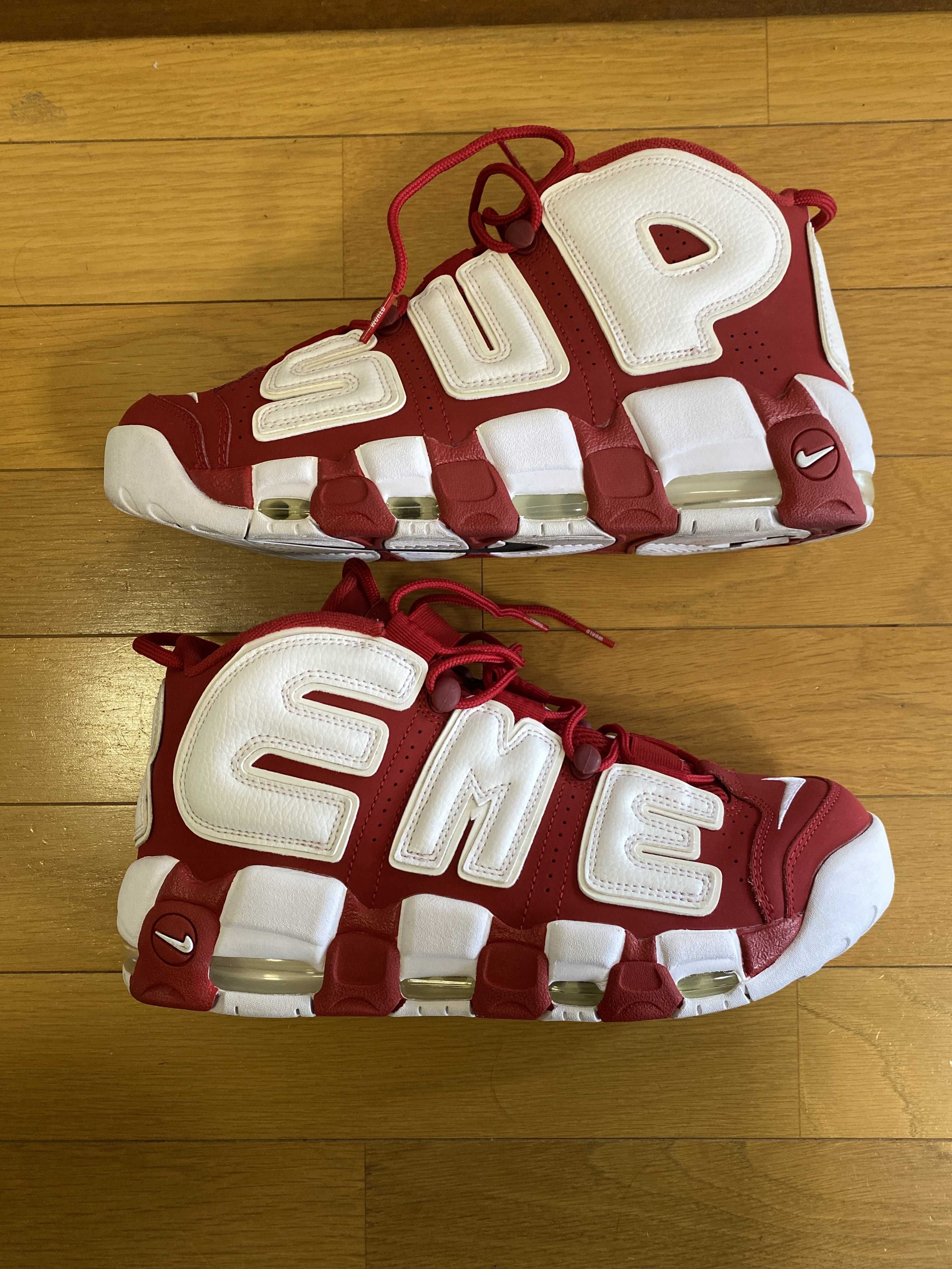 Supreme × Nike Air More Uptempo "White/Red"