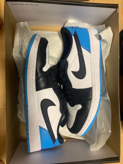 Nike Air Jordan 1 Low OG "Black and Dark Powder Blue/UNC"