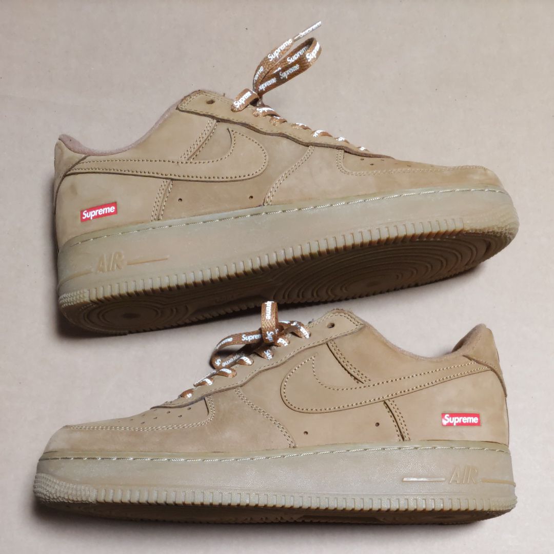 Supreme × Nike Air Force 1 Low "Flax/Wheat"