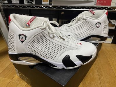 Supreme × Nike Air Jordan 14 Retro "White/University Red"