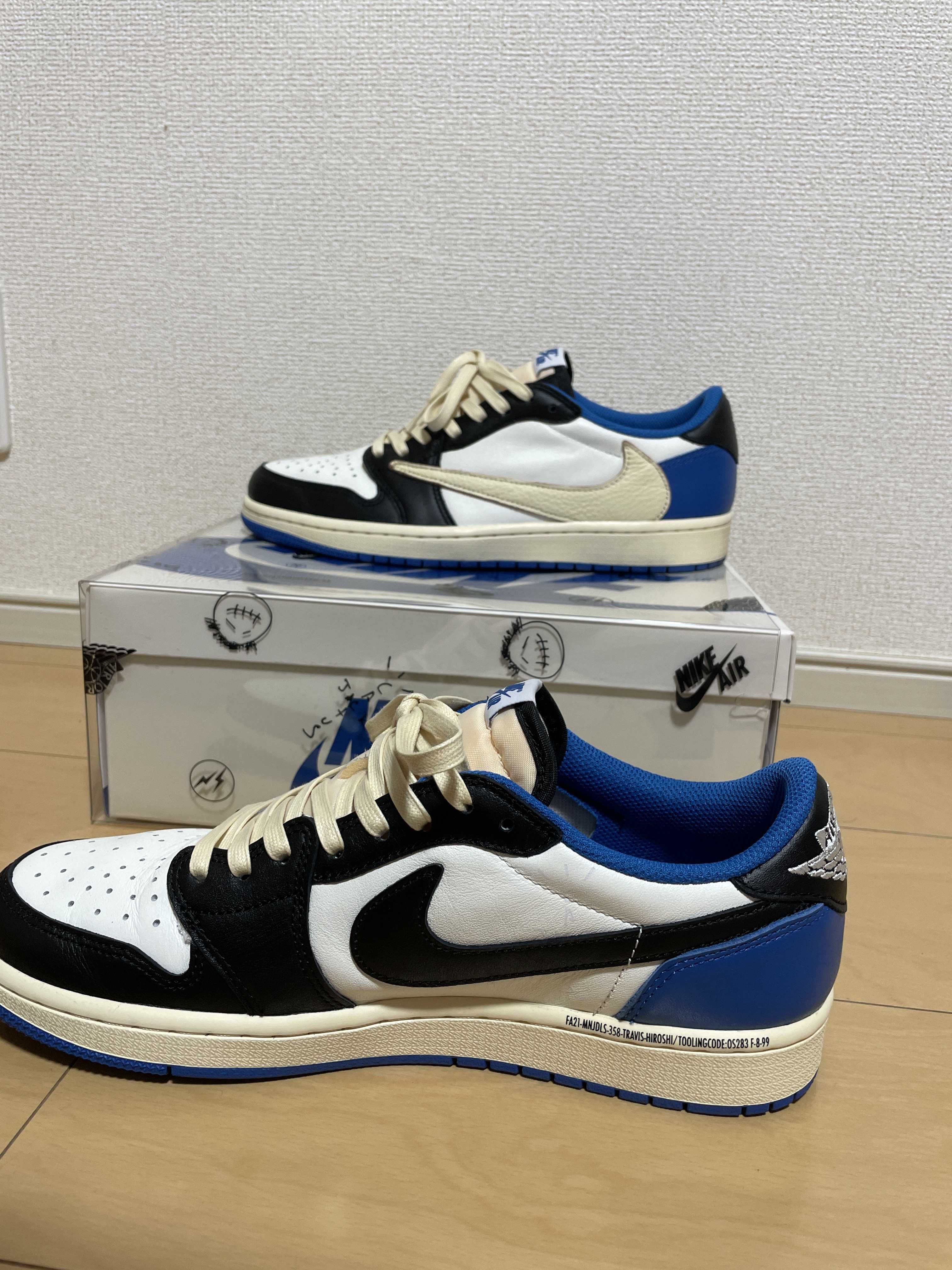 Travis Scott × fragment design × Nike Air Jordan 1 Low OG SP "Military Blue"