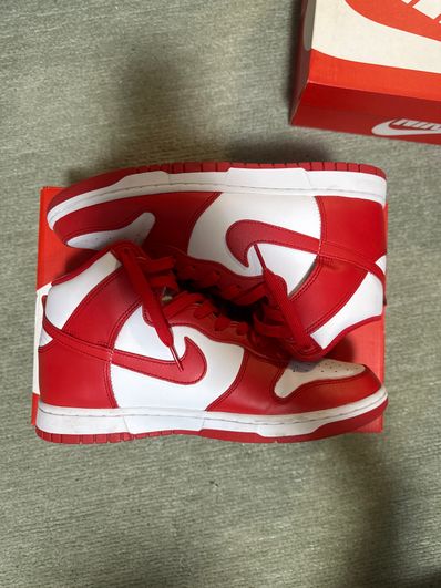 Nike Dunk High "Championship White and Red"