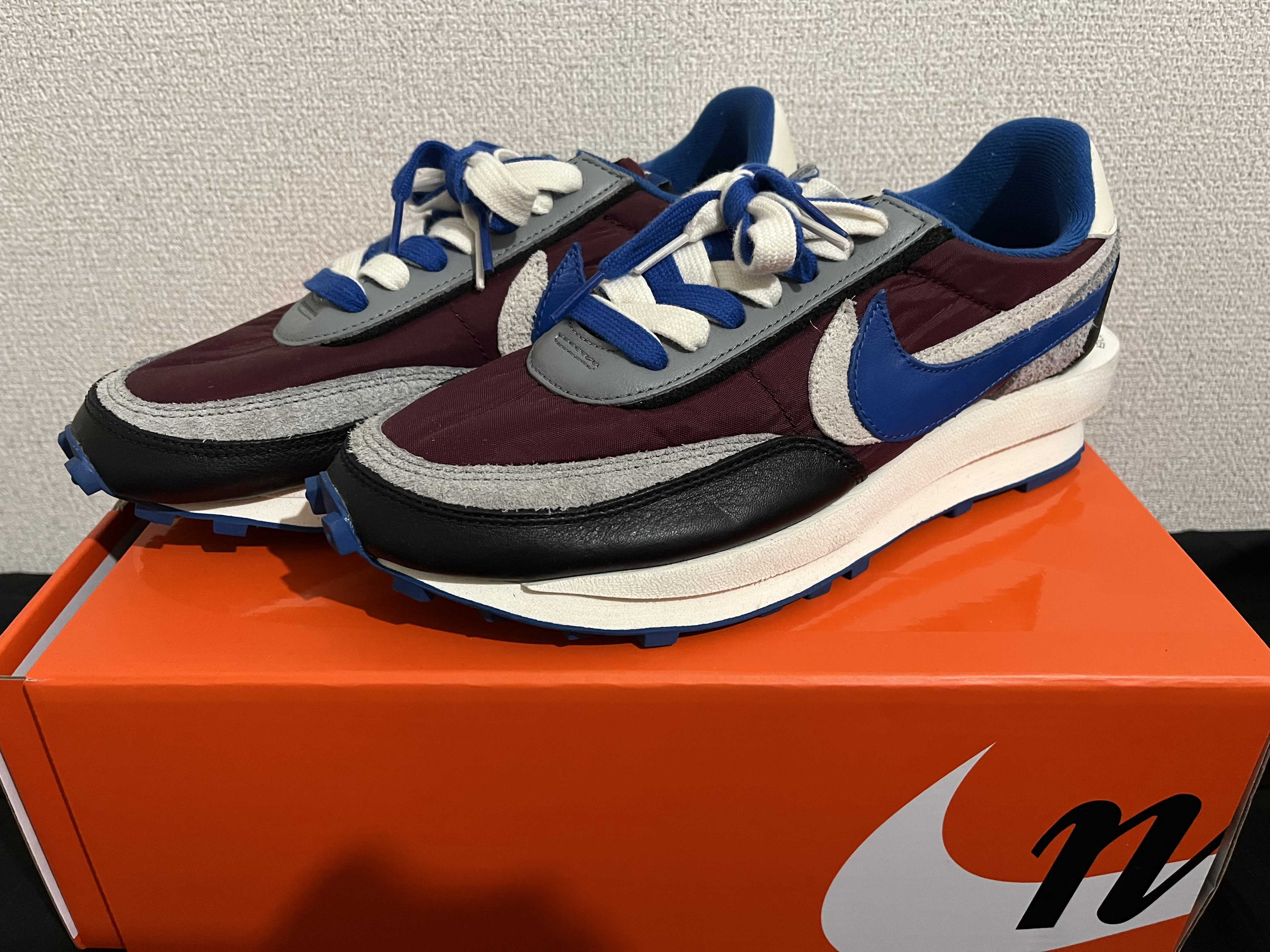 UNDERCOVER × sacai × Nike LD Waffle "Night Maroon/Pale Ivory-Ground Grey-Team Royal"