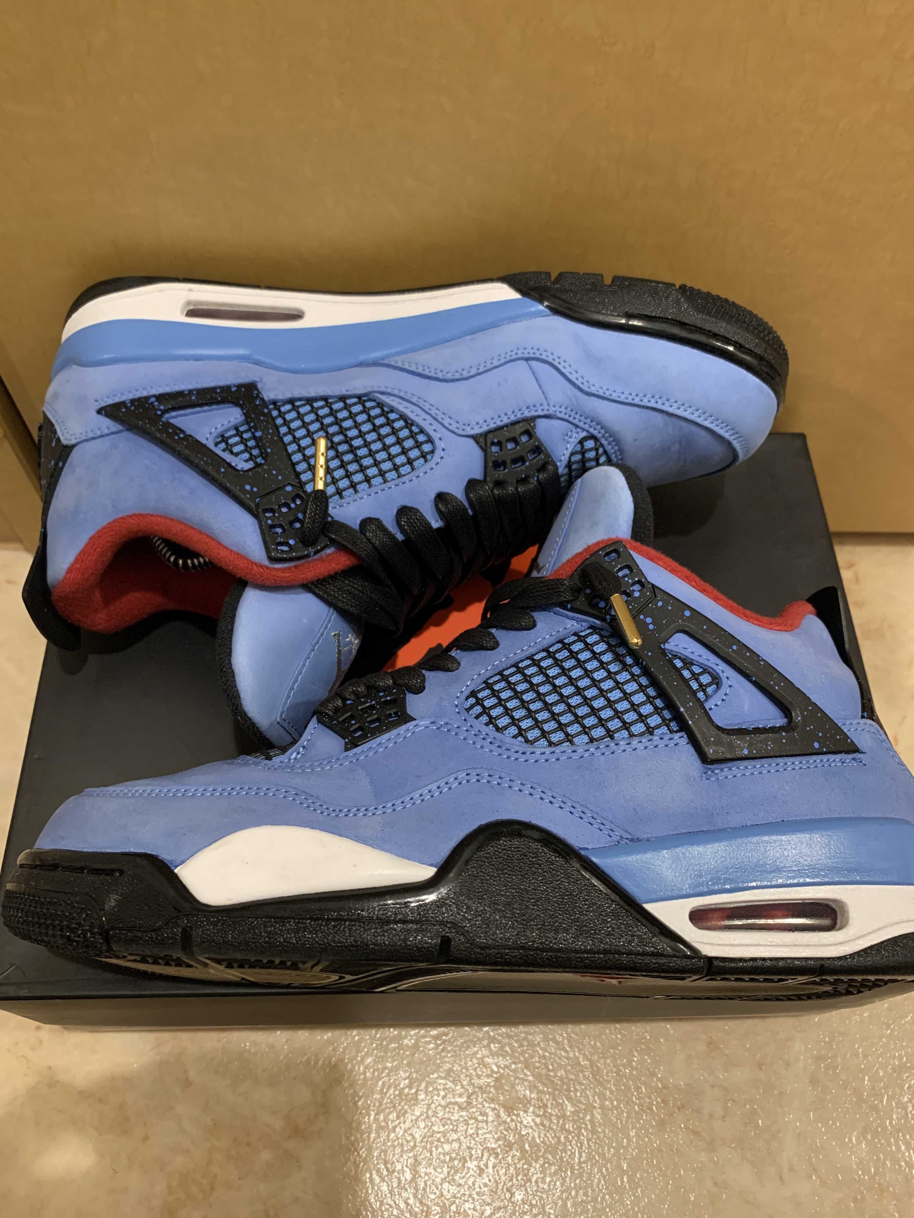 Travis Scott × Nike Air Jordan 4 Retro Cactus Jack "University Blue"