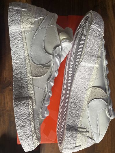 sacai × Nike Blazer Low "White Patent Leather"