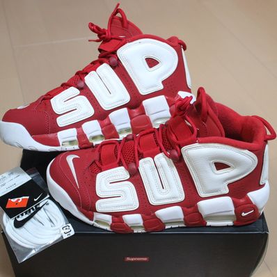 Supreme × Nike Air More Uptempo "White/Red"