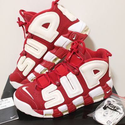 Supreme × Nike Air More Uptempo "White/Red"