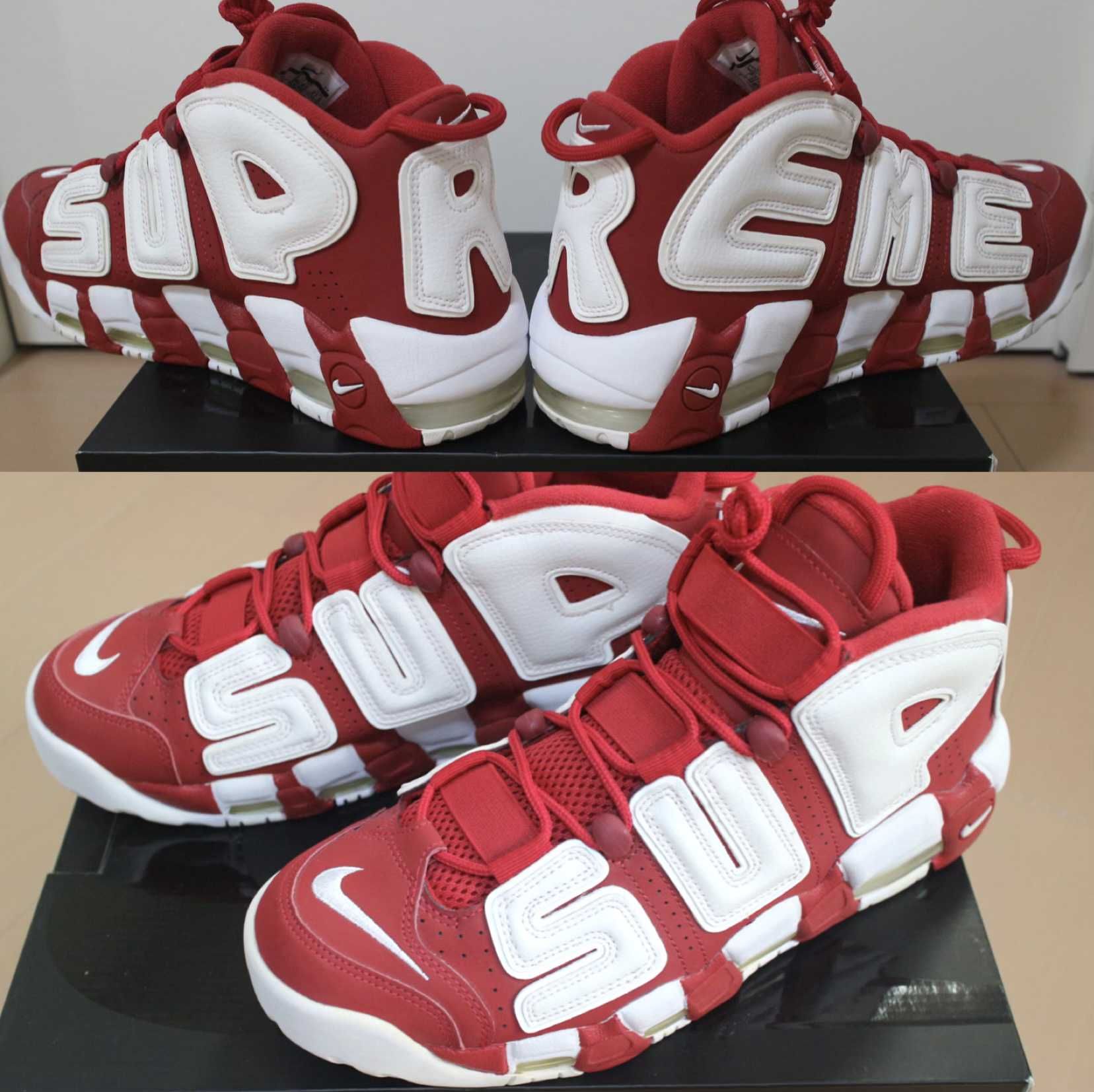 Supreme × Nike Air More Uptempo "White/Red"