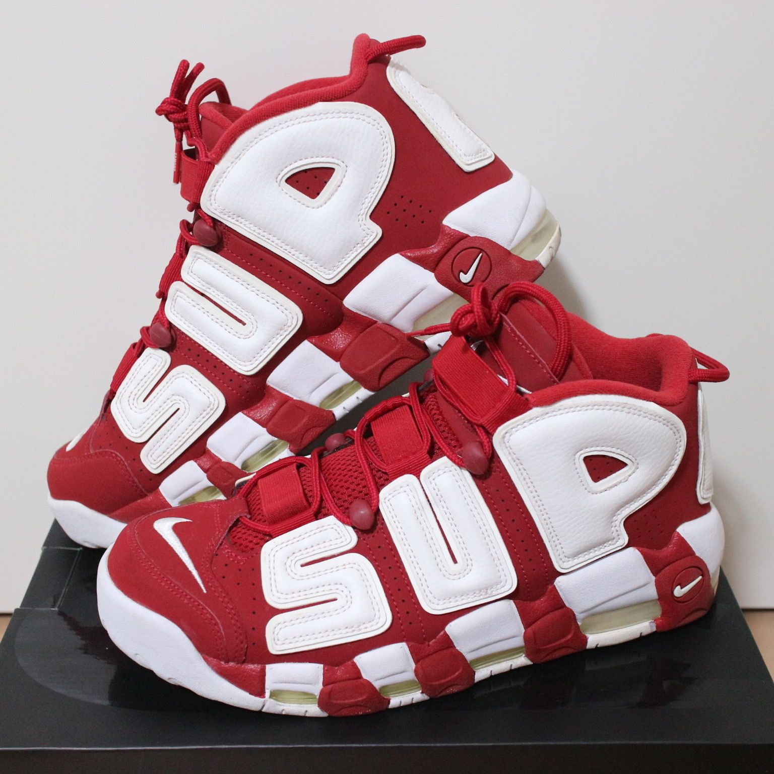 Supreme × Nike Air More Uptempo "White/Red"