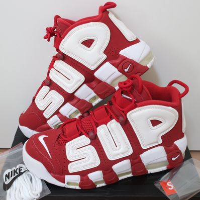 Supreme × Nike Air More Uptempo "White/Red"