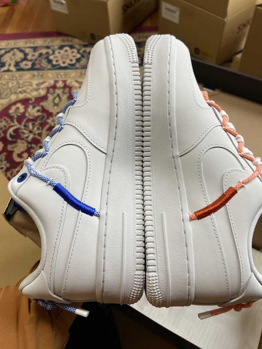 Nike Women's Air Force 1 Low LX "White and Safety Orange"