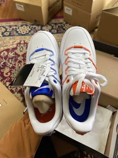 Nike Women's Air Force 1 Low LX "White and Safety Orange"