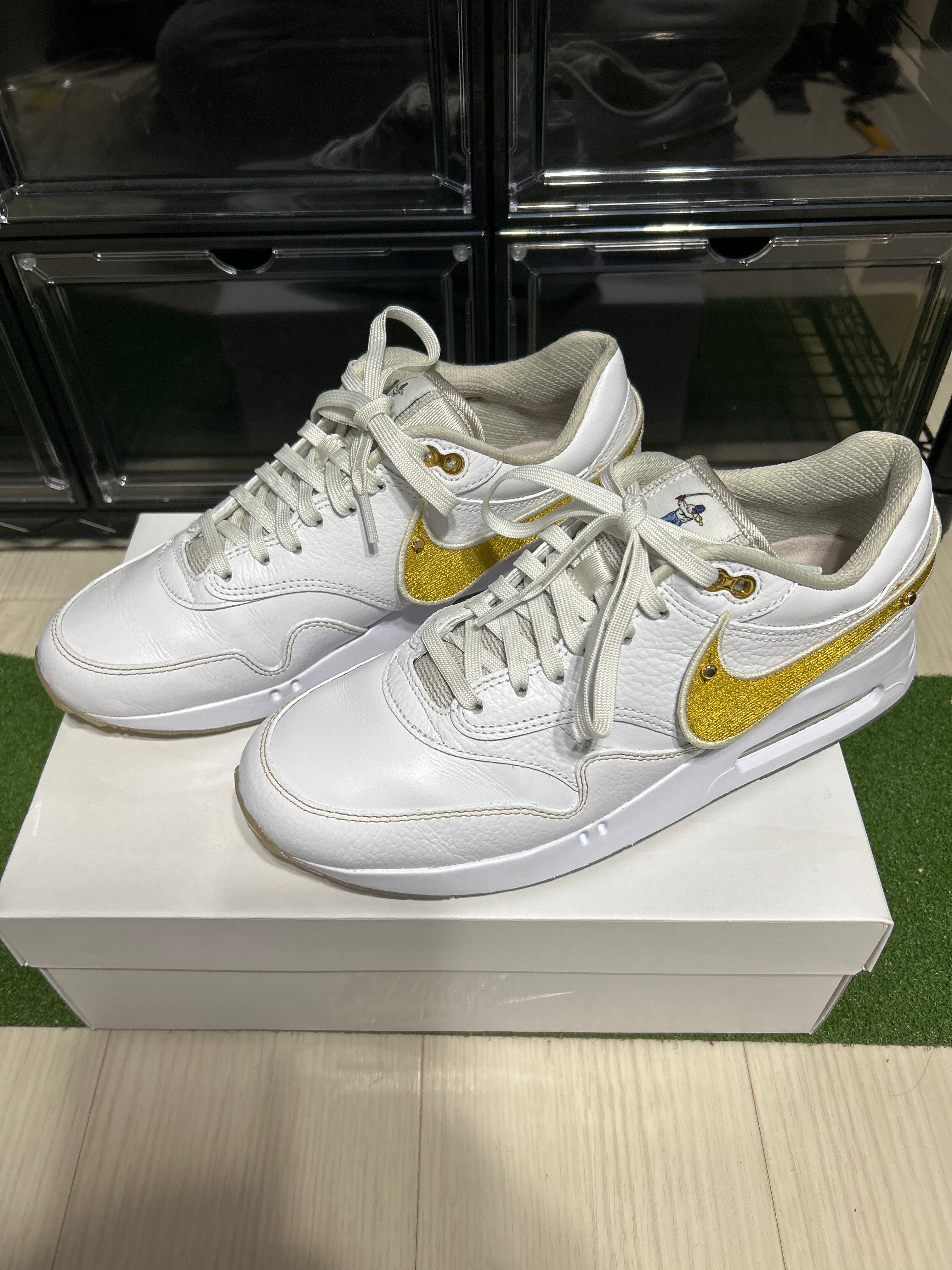 Eastside Golf × Nike Air Max 1 86 OG Golf "White/Metallic Gold/Pure Platinum/Cool Grey"
