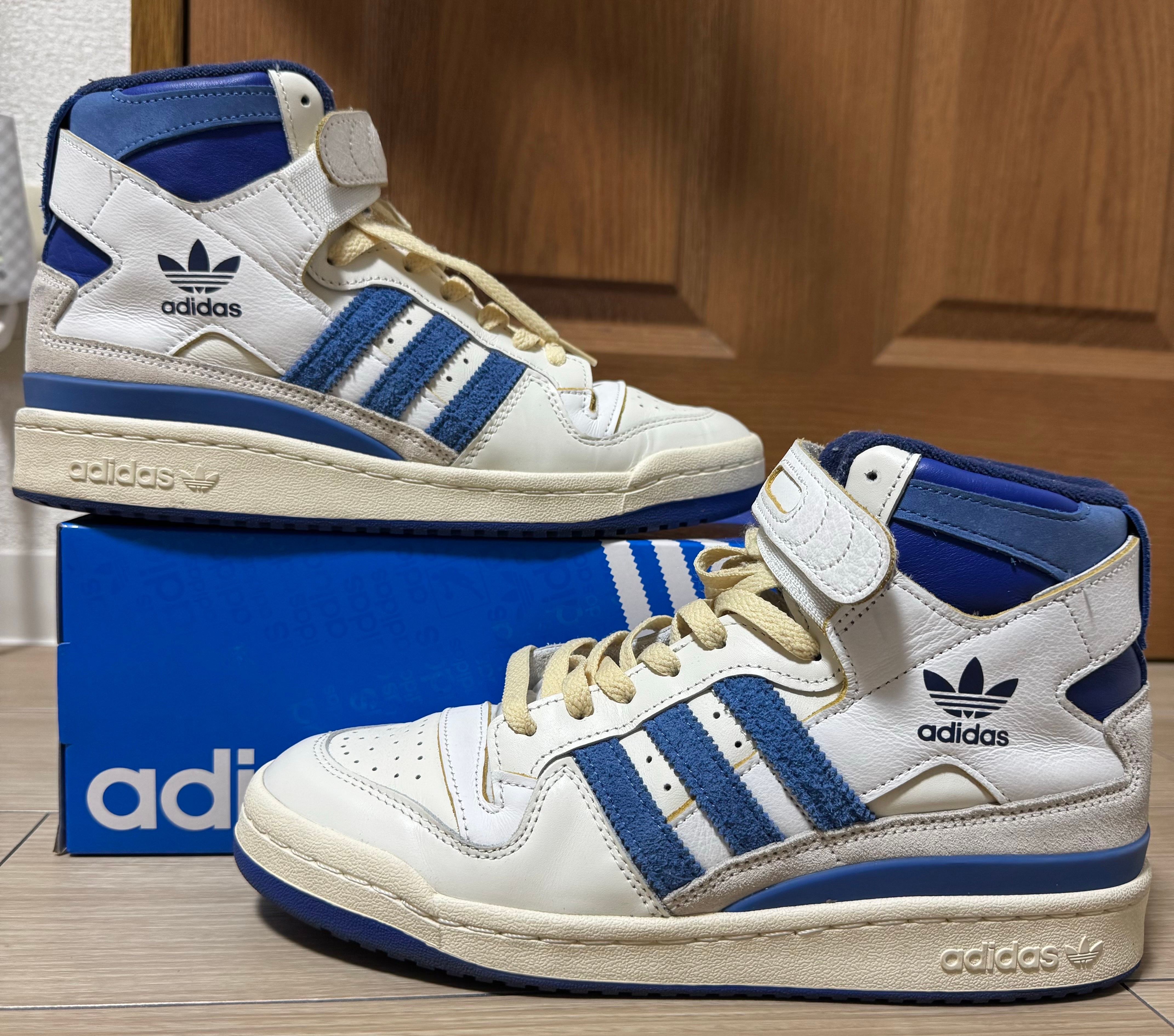 adidas Forum 84 High Blue Thread "Off White-Bright Blue/Footwear White"