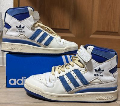 adidas Forum 84 High Blue Thread "Off White-Bright Blue/Footwear White"