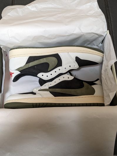 Travis Scott × Nike Women's Air Jordan 1 Low OG "Medium Olive"