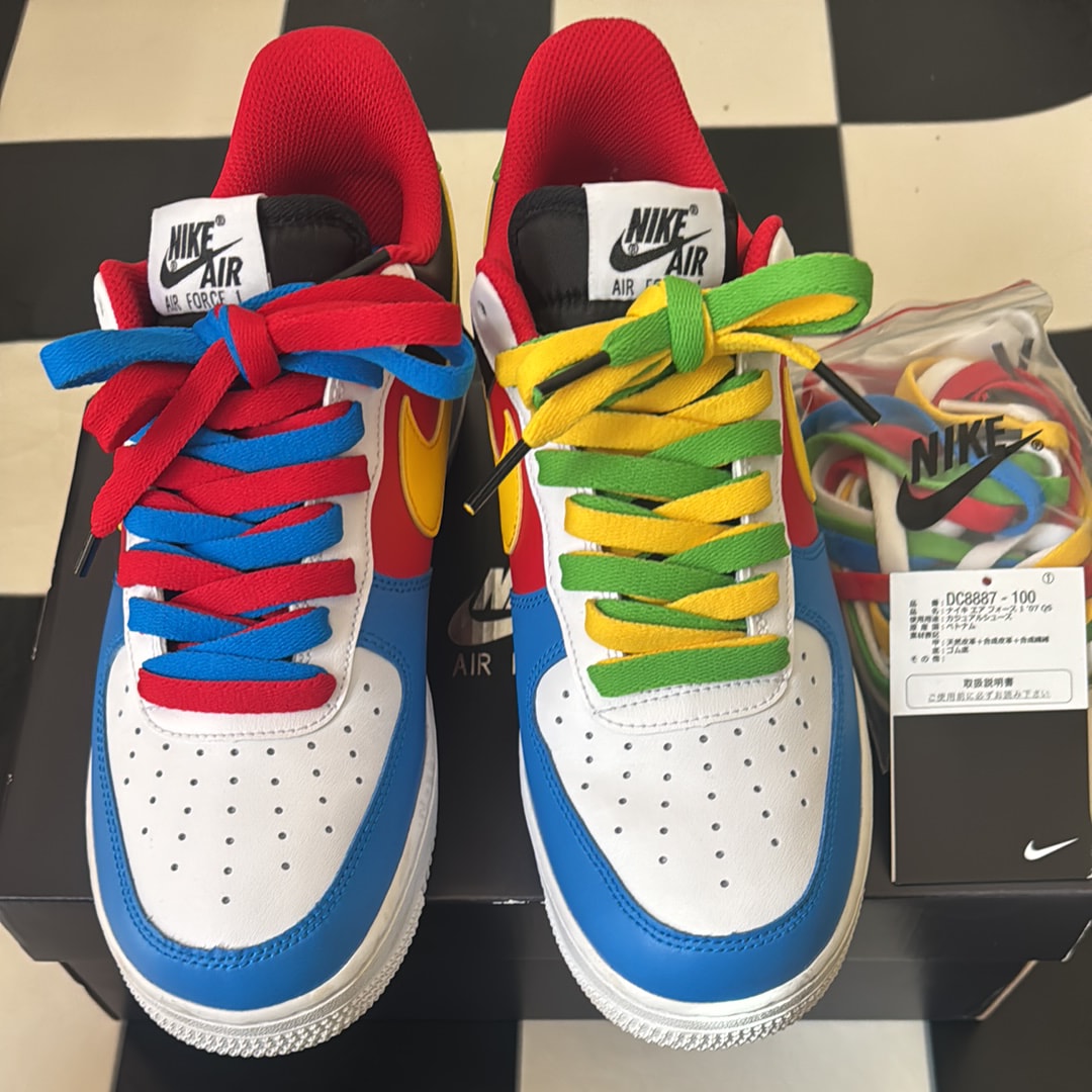 UNO x Nike Air Force 1 Low "White/Yellow/University Red"