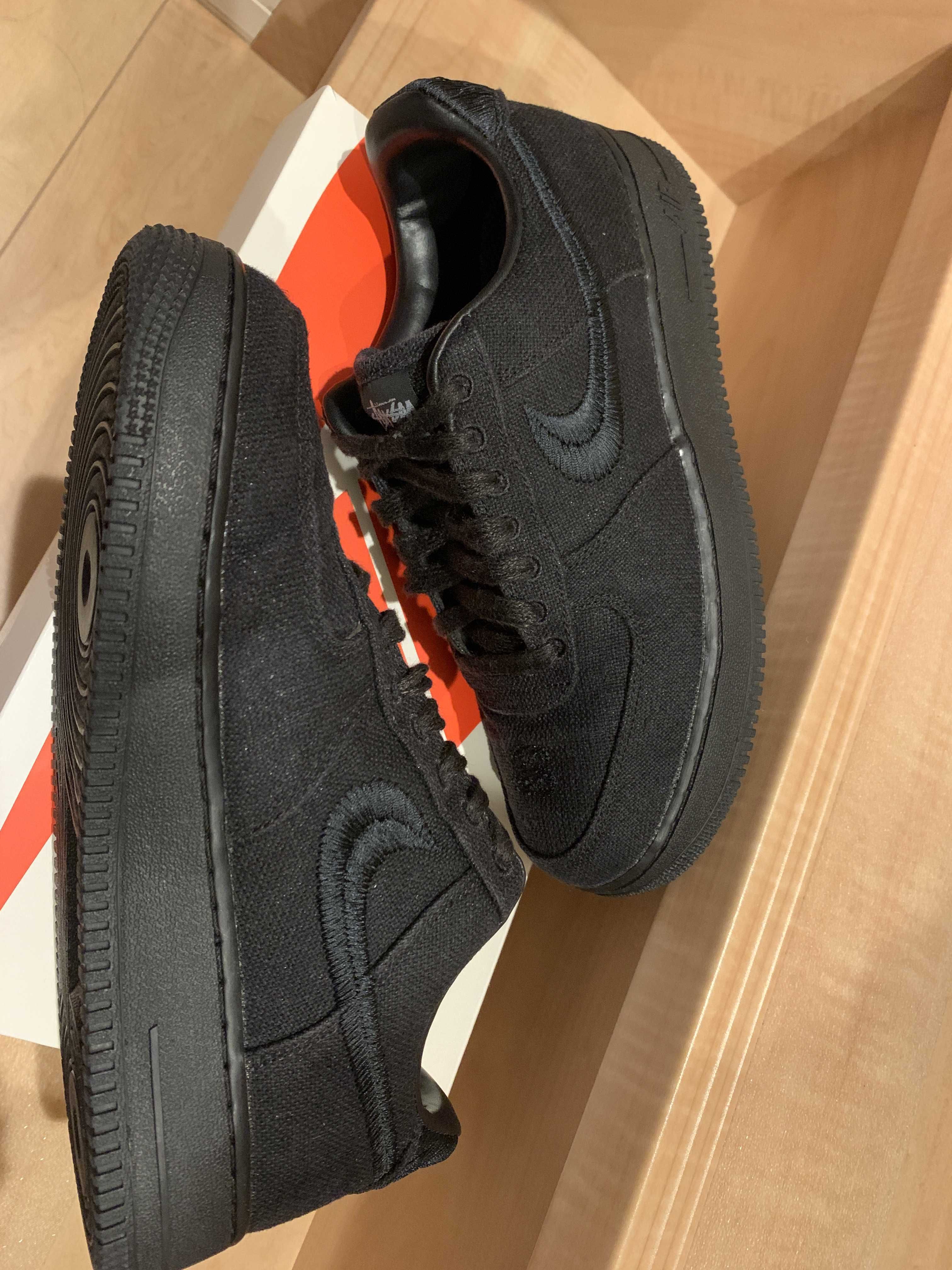 Stussy × Nike Air Force 1 Low "Triple Black"