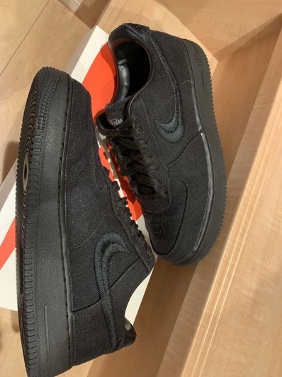 Stussy × Nike Air Force 1 Low "Triple Black"