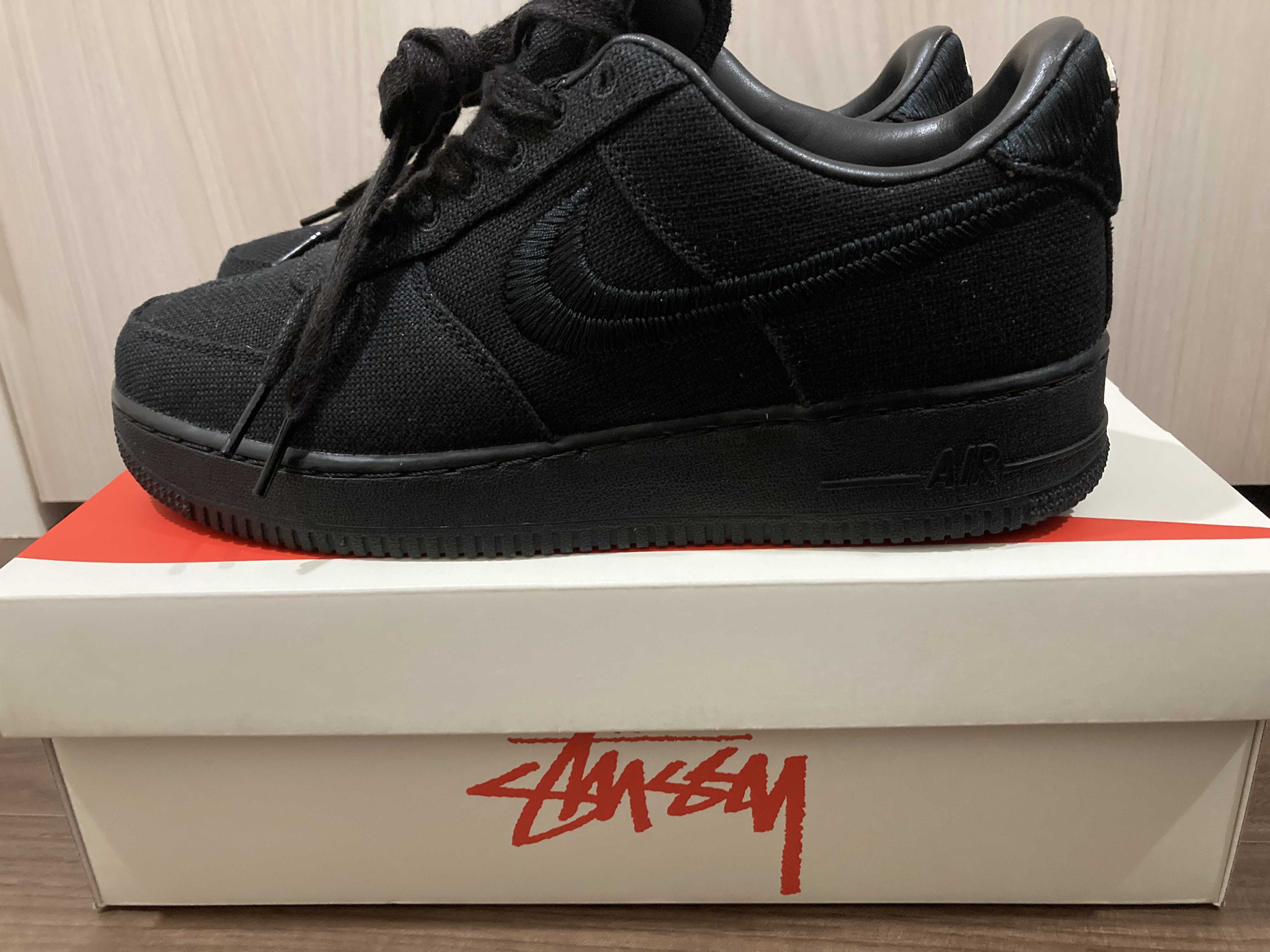 Stussy × Nike Air Force 1 Low "Triple Black"