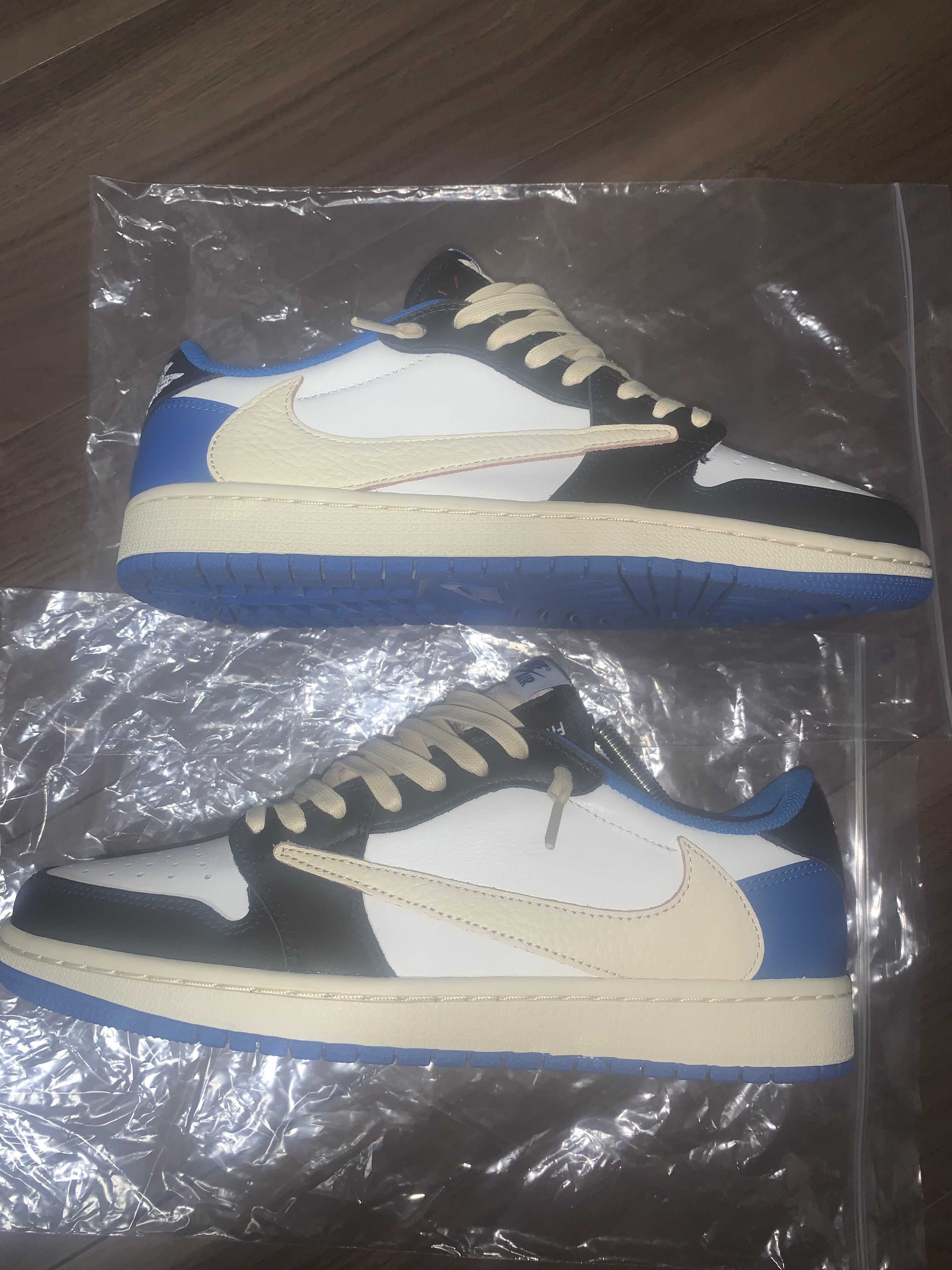 Travis Scott × fragment design × Nike Air Jordan 1 Low OG SP "Military Blue"