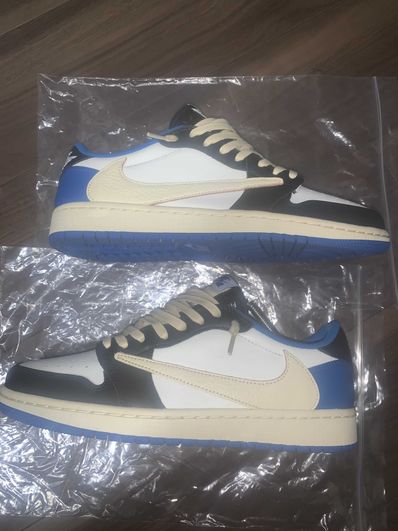 Travis Scott × fragment design × Nike Air Jordan 1 Low OG SP "Military Blue"