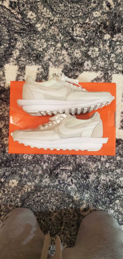sacai × Nike LDV Waffle "Triple White"