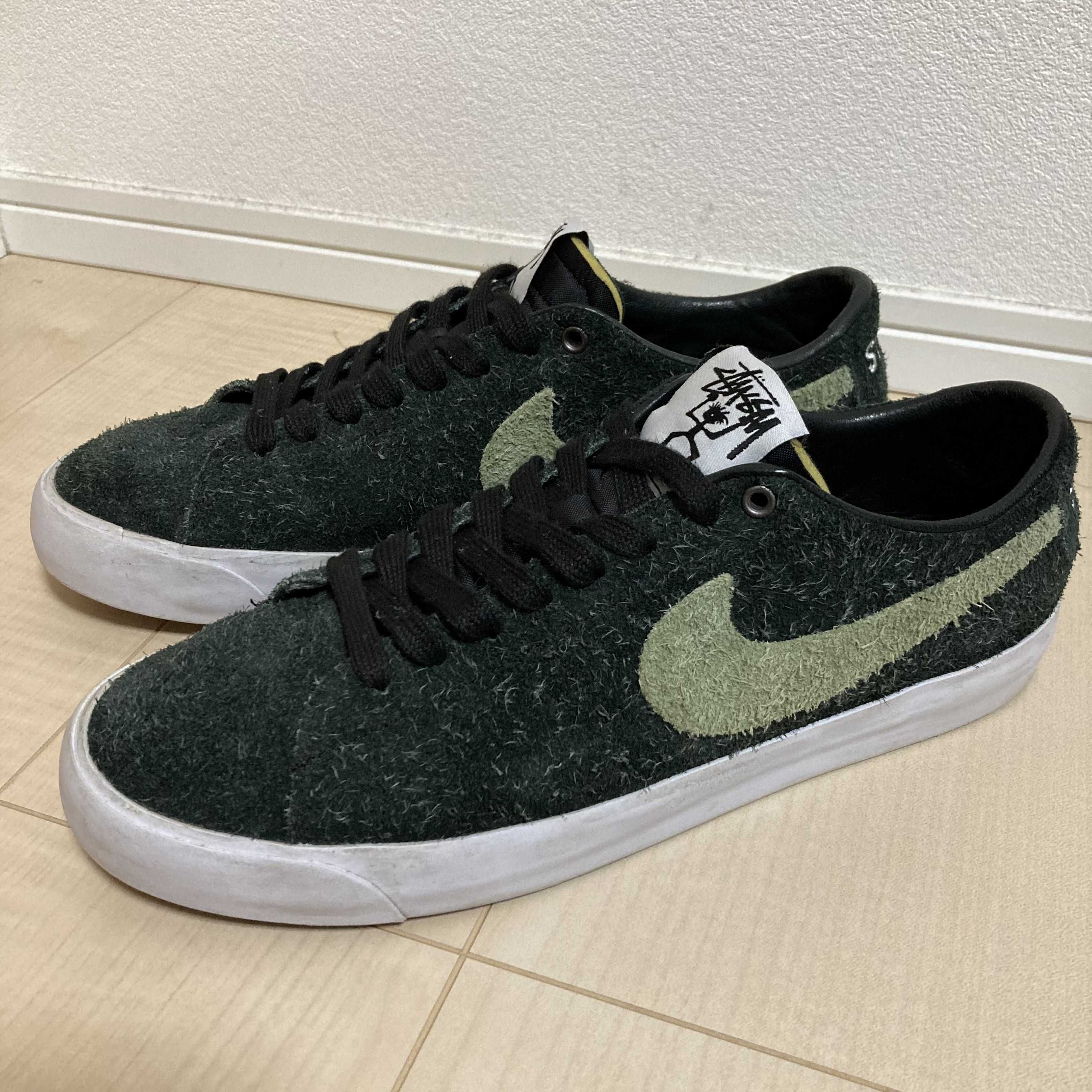 Stussy × Nike SB Blazer Low "Black/Palm Green"