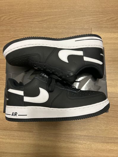 Supreme × COMME des GARCONS SHIRT × Nike Air Force 1 Low "Black/White" (2018)