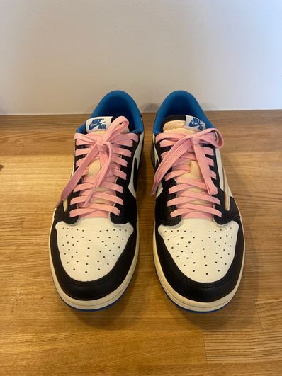 Travis Scott × fragment design × Nike Air Jordan 1 Low OG SP "Military Blue"