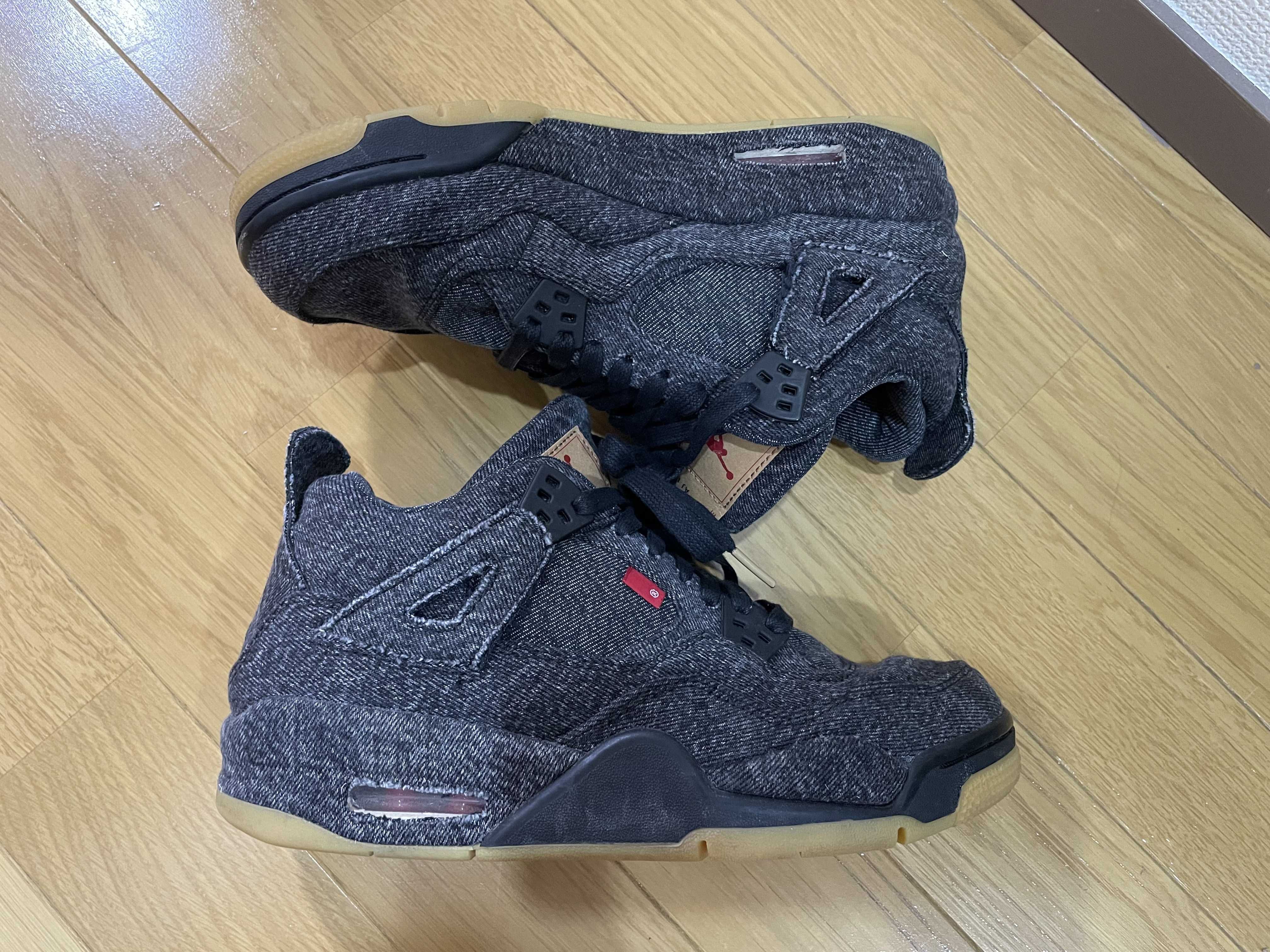 LEVI’S × NIKE AIR JORDAN 4 BG "BLACK DENIM"(タグ:®のみ)