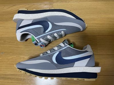 CLOT × Sacai × Nike LD Waffle "Grey Obsidian/Cool Grey"