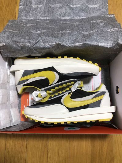 UNDERCOVER × sacai × Nike LD Waffle "Black/Sail-Dark Grey-Bright Citron"