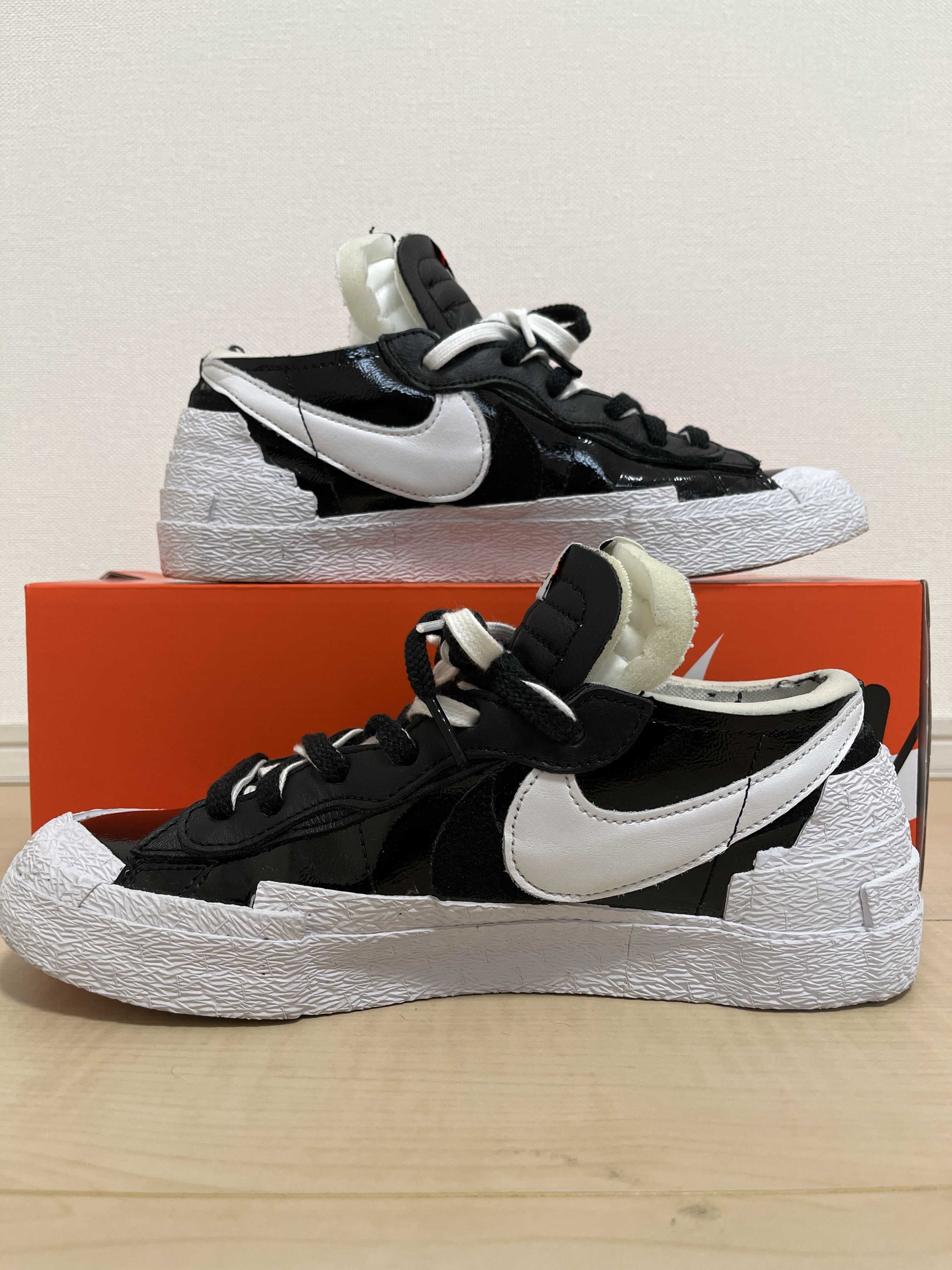 sacai × Nike Blazer Low "Black Patent Leather"