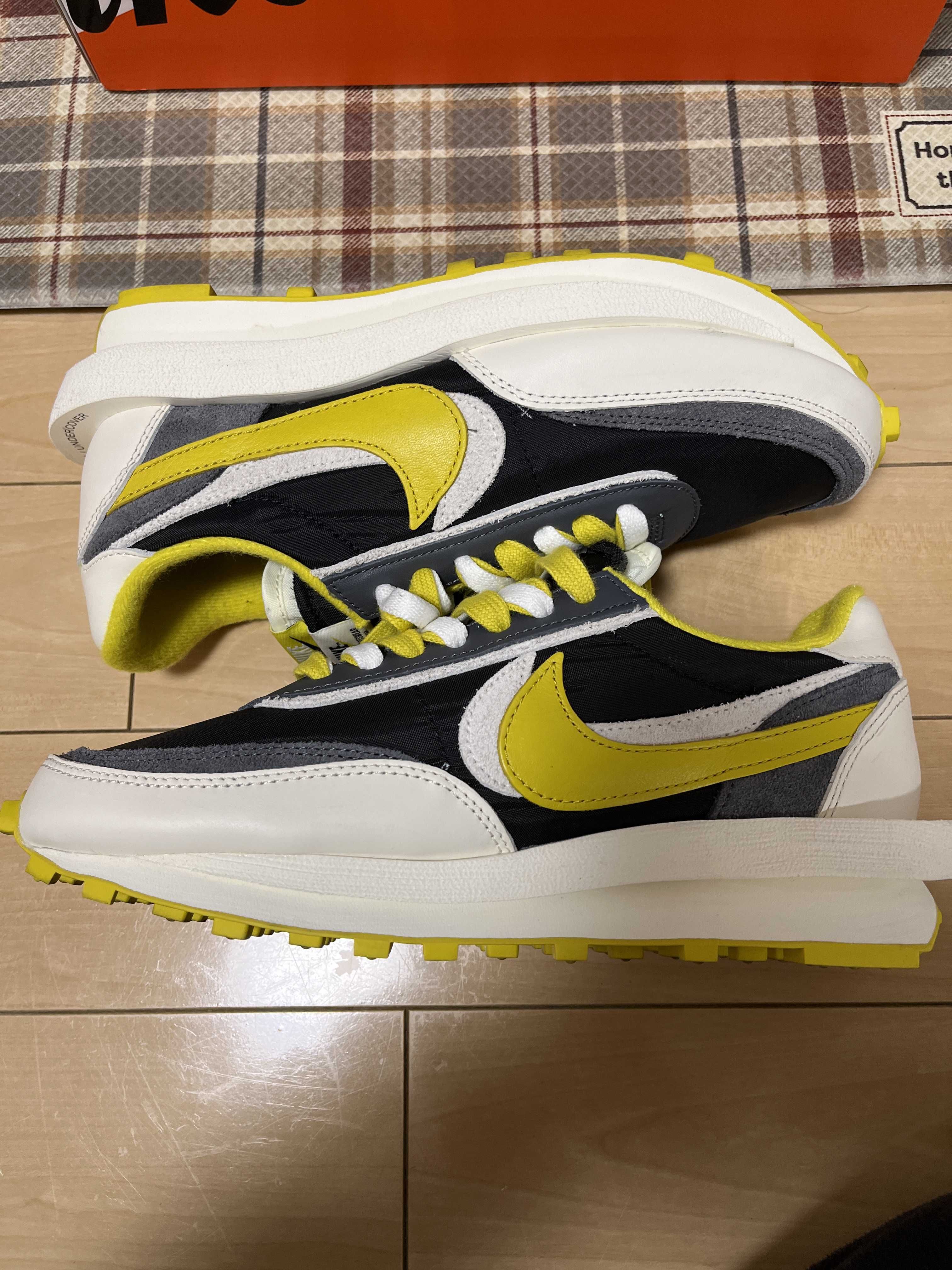 UNDERCOVER × sacai × Nike LD Waffle "Black/Sail-Dark Grey-Bright Citron"