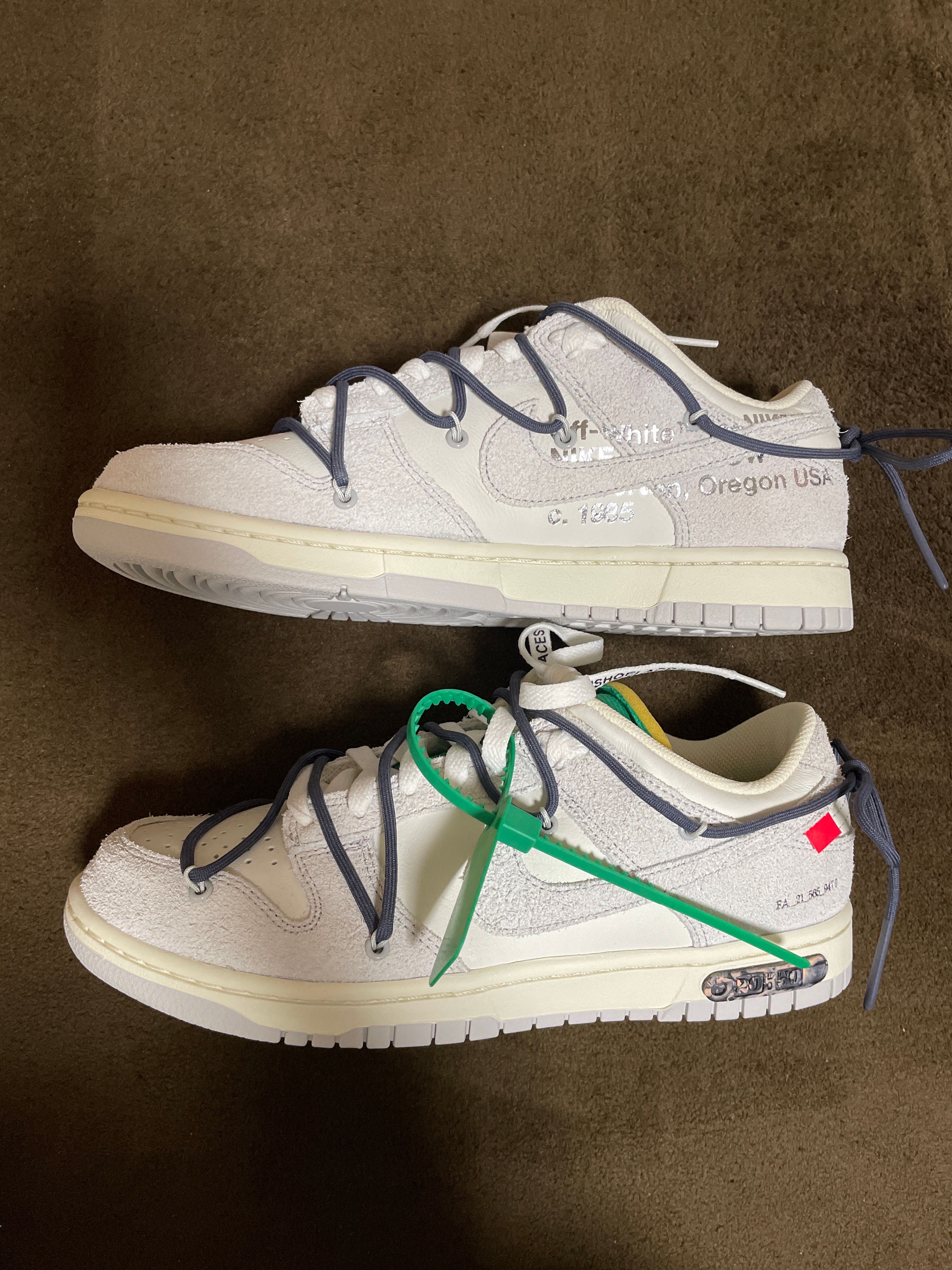 Off-White × Nike Dunk Low "Sail/Neutral Grey/Gridiron"