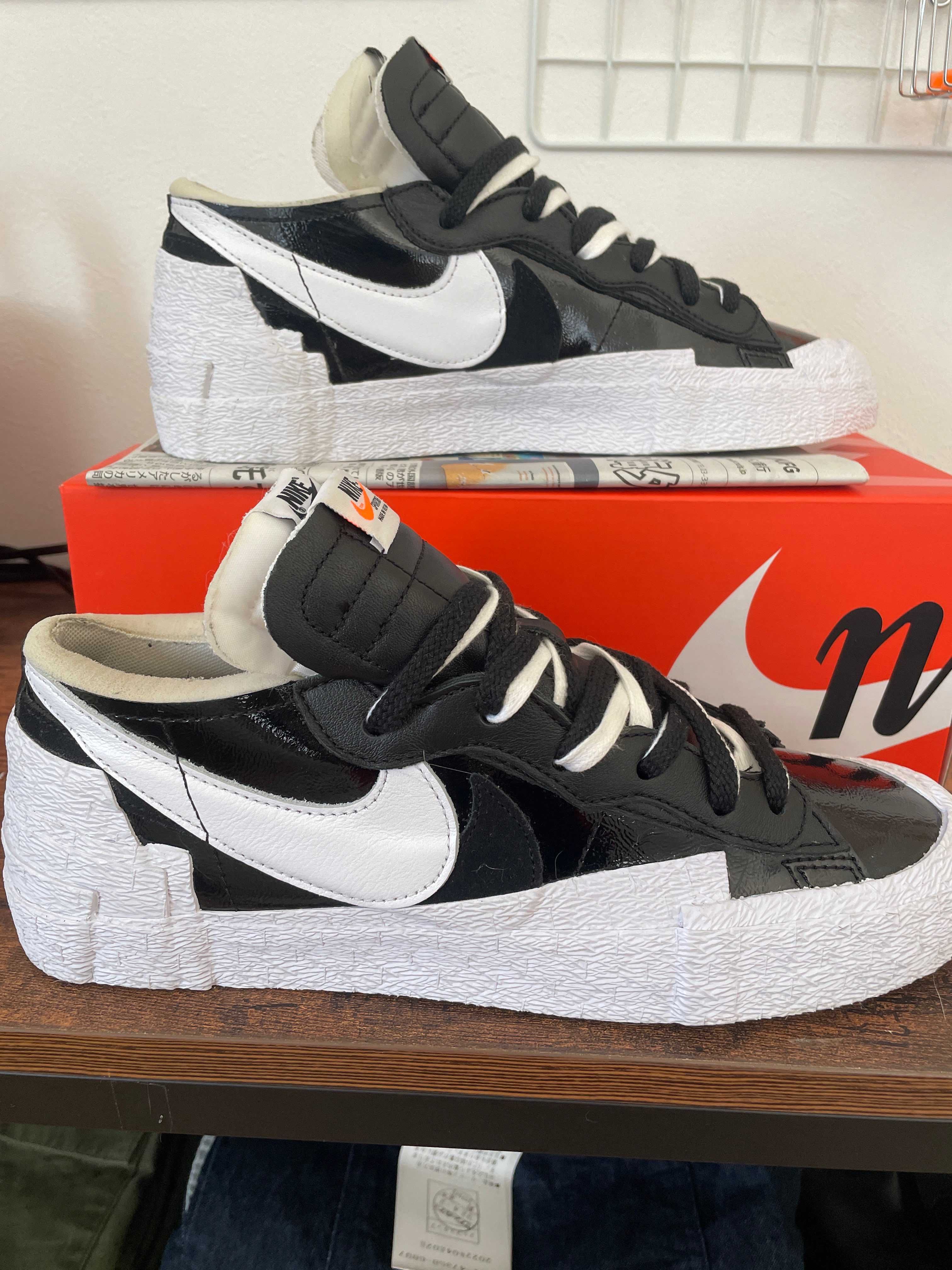 sacai × Nike Blazer Low "Black Patent Leather"