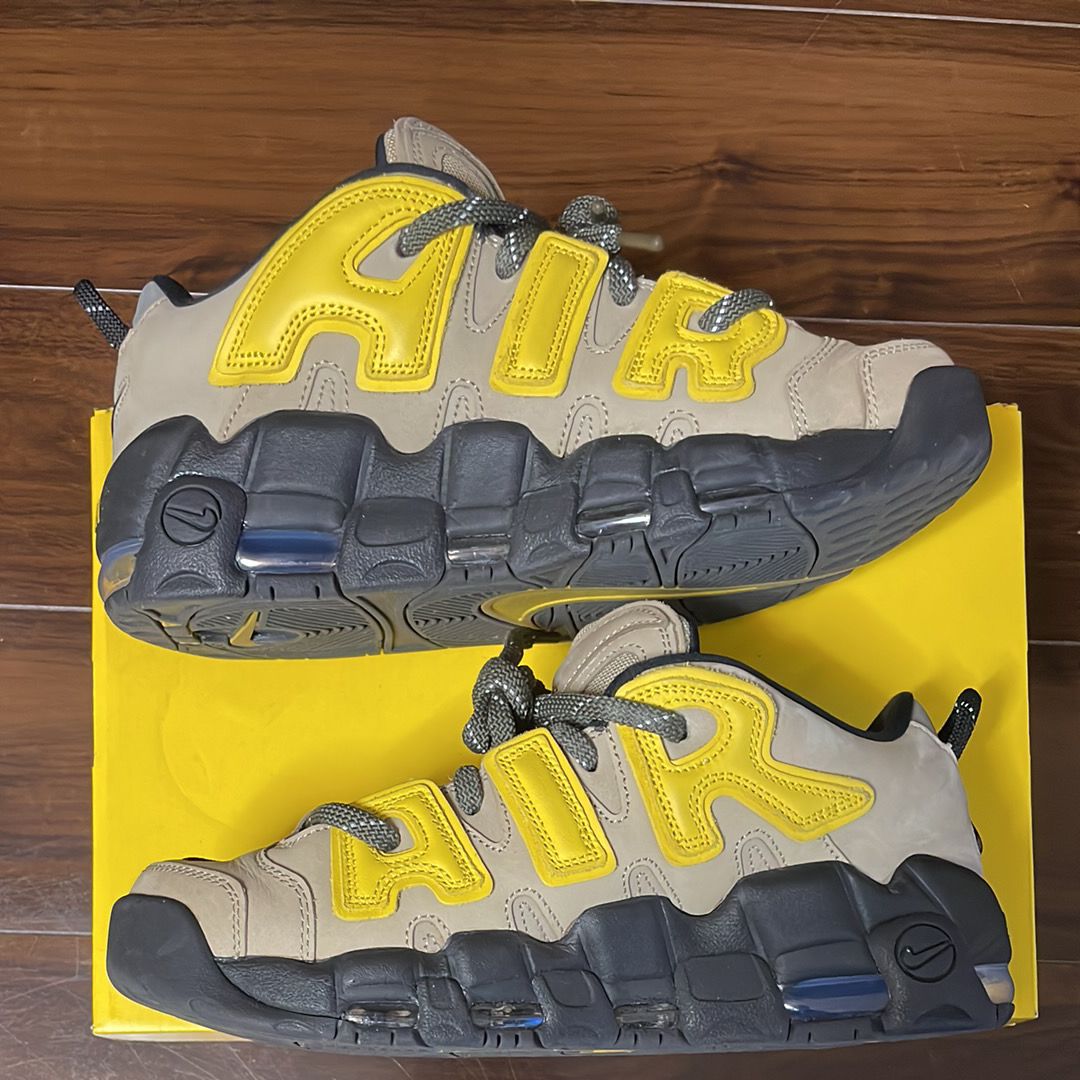 AMBUSH × Nike Air More Uptempo Low "Vivid Sulfur and Limestone"