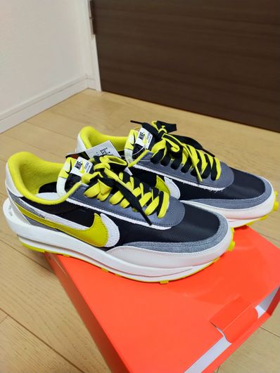 UNDERCOVER × sacai × Nike LD Waffle "Black/Sail-Dark Grey-Bright Citron"