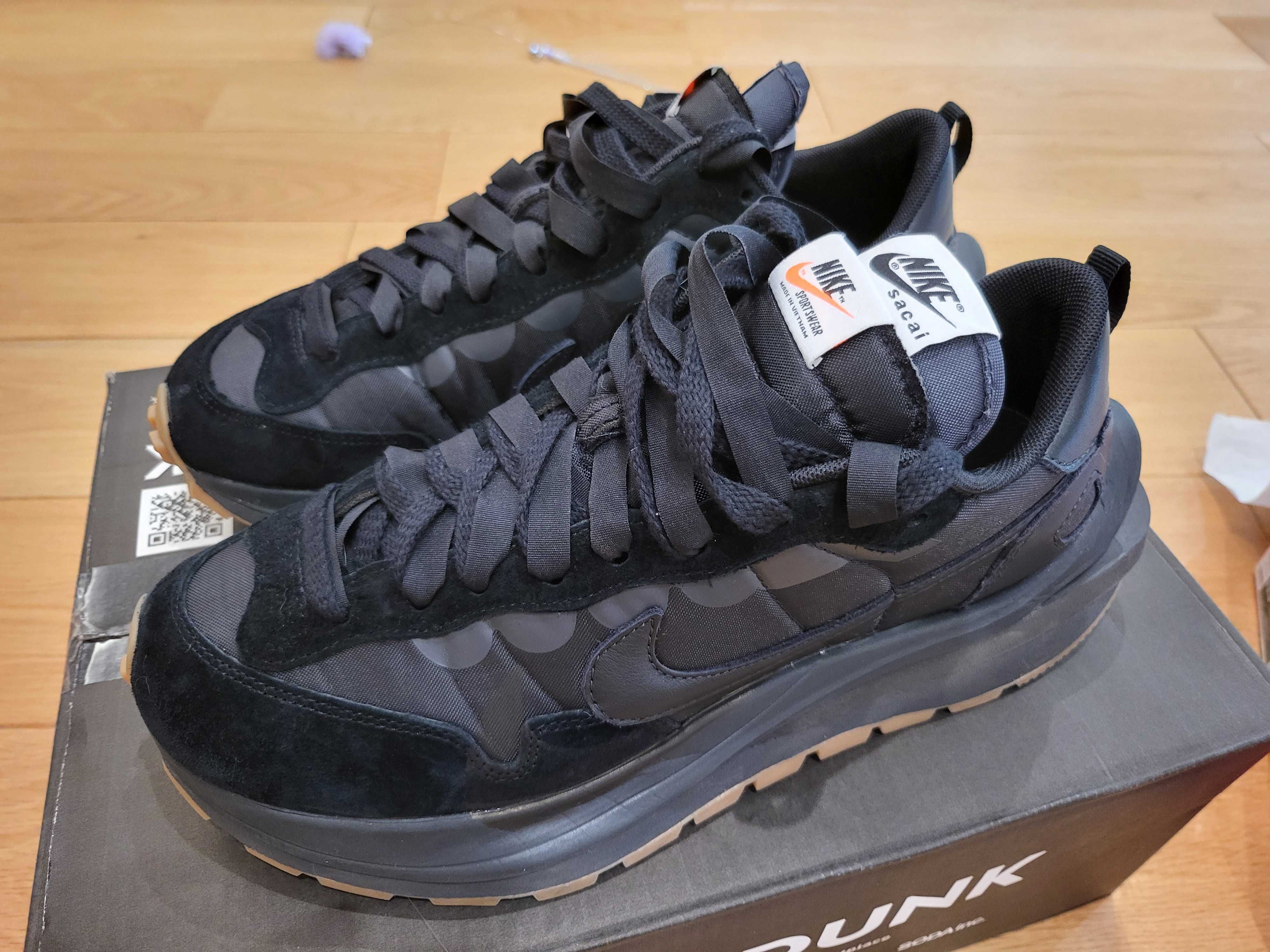 sacai × Nike VaporWaffle "Black Gum"