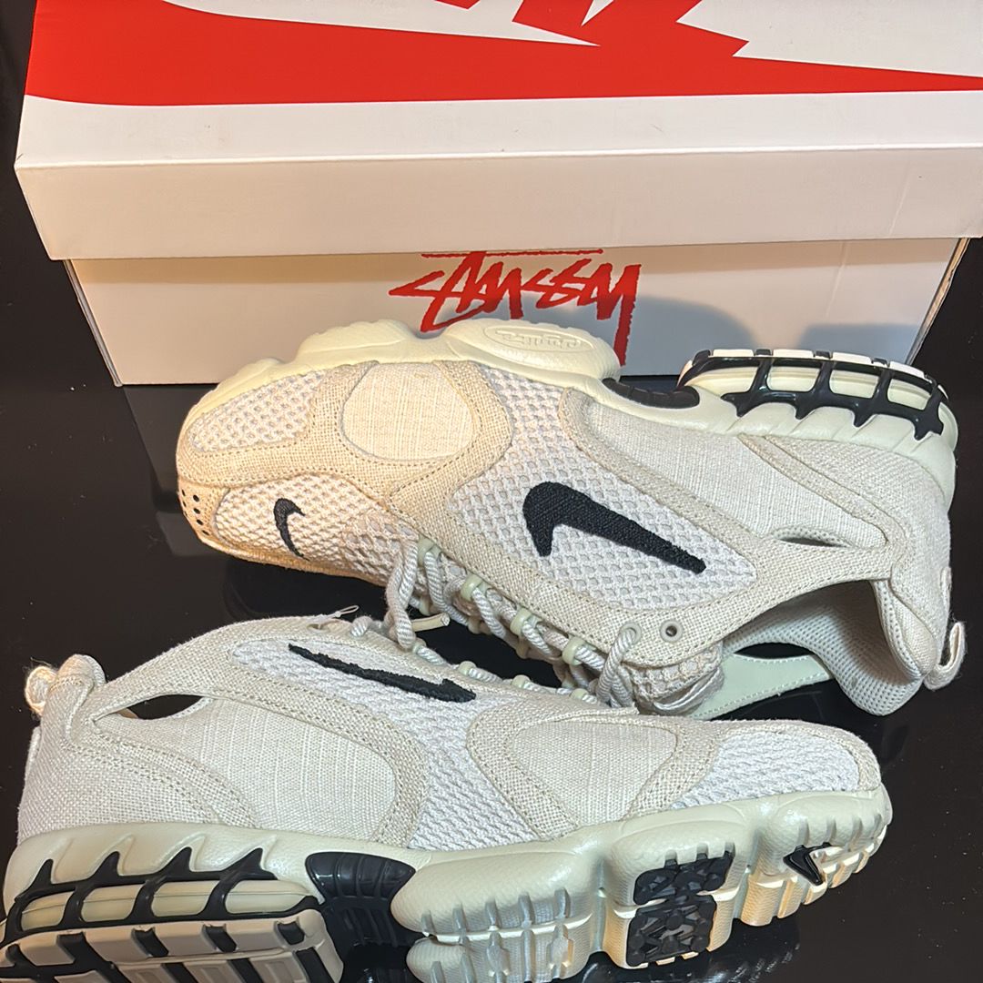 Stussy × Nike Air Zoom Spiridon CG 2 "Fossil/Black"