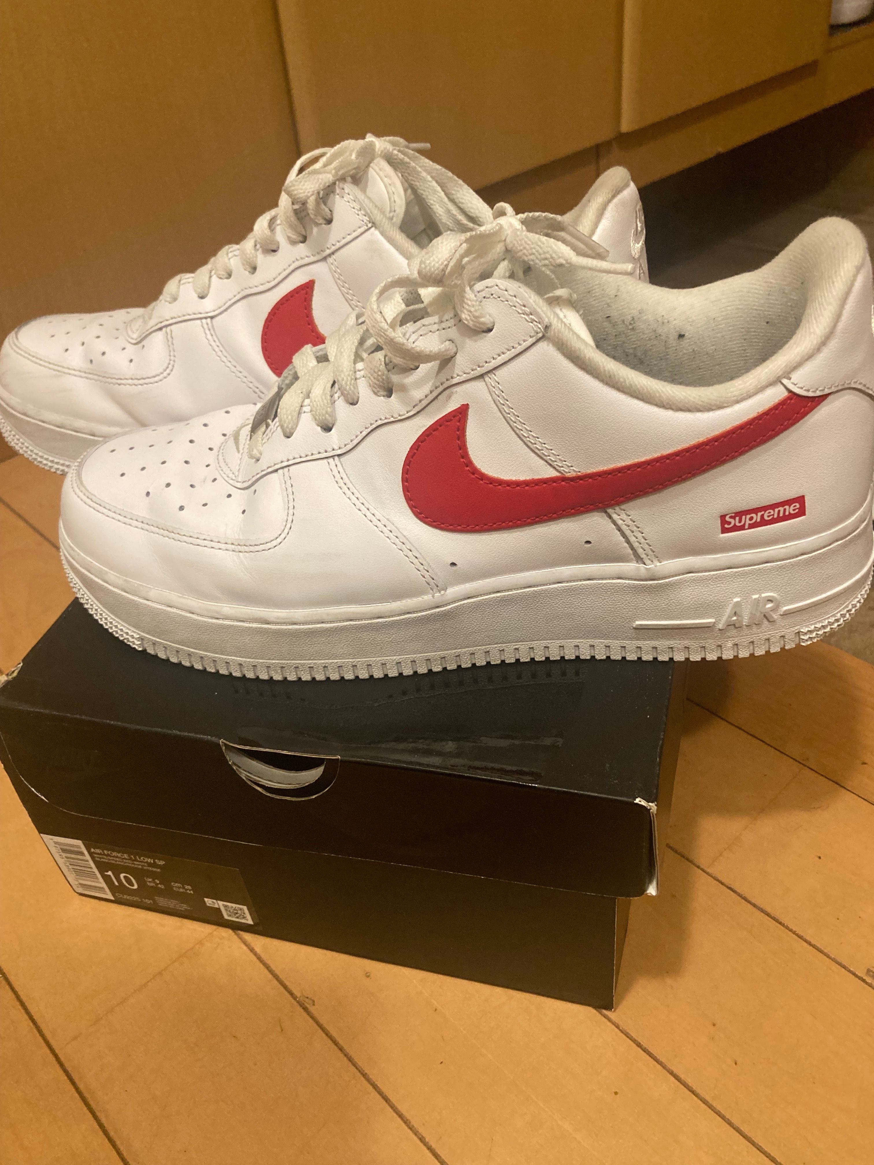 Supreme × Nike Air Force 1 Low China Exclusive "White/Speed Red"