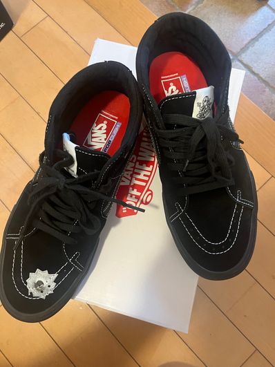 Nate Lowman × Supreme × Vans Skate Grosso Mid "Bullet Hole/Black" (Japan Exclusive) (25SS Week9)