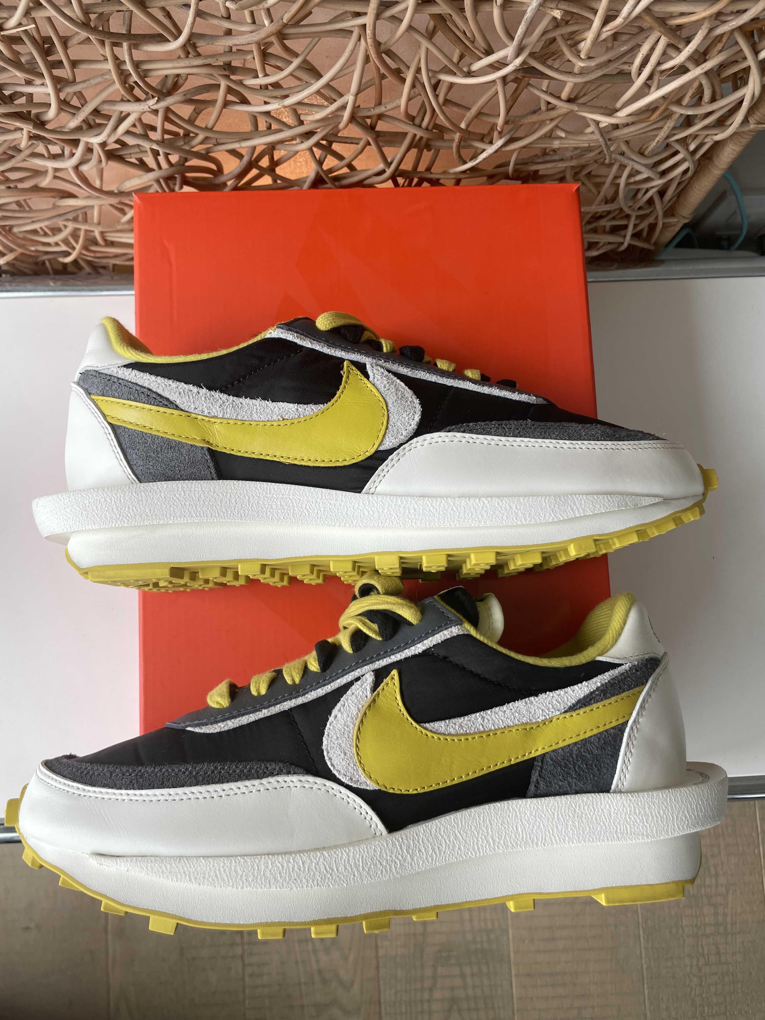 UNDERCOVER × sacai × Nike LD Waffle "Black/Sail-Dark Grey-Bright Citron"