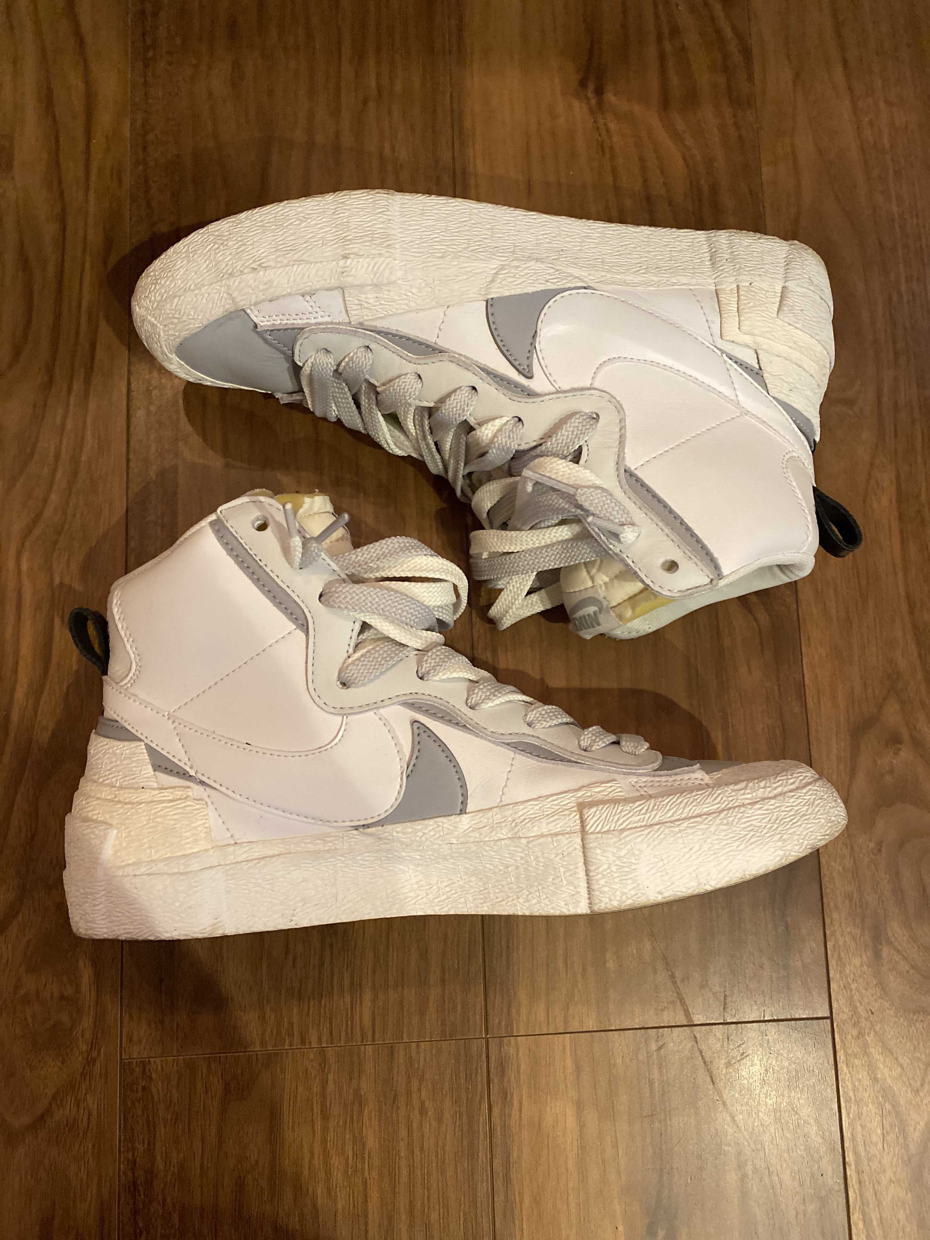 sacai × NIKE BLAZER MID "WHITE/WOLF GREY"