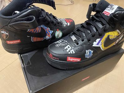 Supreme × NBA × Nike Air Force 1 Mid '07 "Black"