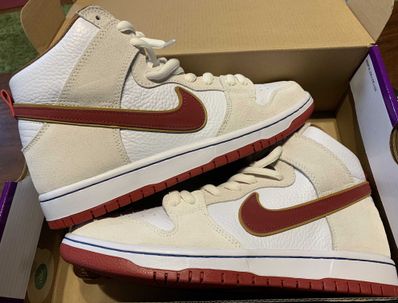 Nike Dunk High Pro "Sail/Team Crimson"