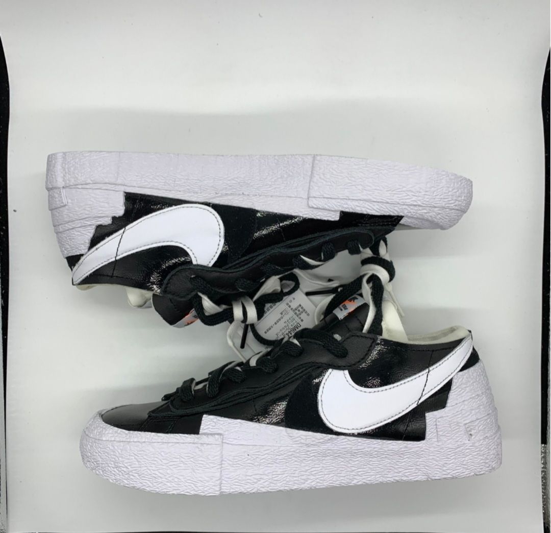 sacai × Nike Blazer Low "Black Patent Leather"